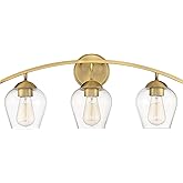 Meridian M80032NB Vanity, 3-Light 180 Total Watts, Natural Brass