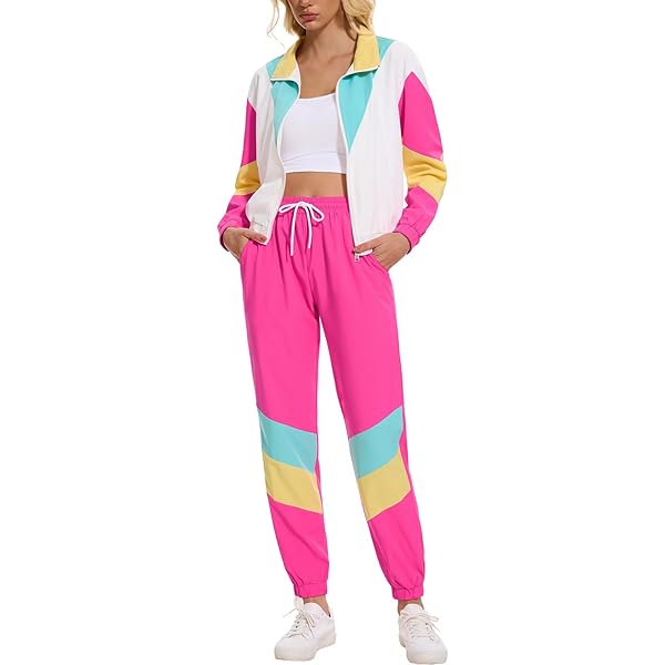 Amazon.com: UOUA 80s Outfit for Men 90s Tracksuit Costume