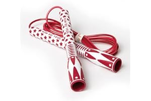 KSY JUMP ROPE Skipping Jump Rope for Fitness Workout - Light Weight, Adjustable, Tangle Free, Excellent line control for Cardio Boxing, CrossFit, Training Exercise All Ages and Gender ( Special Luxury, KA-220, Made in Korea)