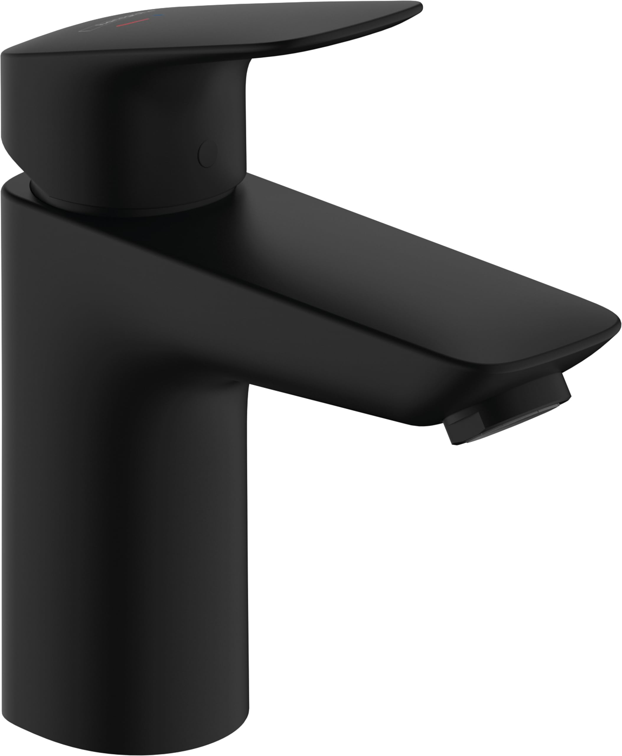 hansgrohe Logis - Bathroom tap with pop-up Waste Set, Energy-Saving (CoolStart), Bathroom Sink Water tap with spout Height 100mm, Bathroom Mixer tap Water-Saving (EcoSmart), matt Black, 71102670