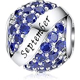 JIAYIQI Birthday Charm Fit Charm Bracelets Necklace, 925 Sterling Silver Pendants Beads for Women Jewelry