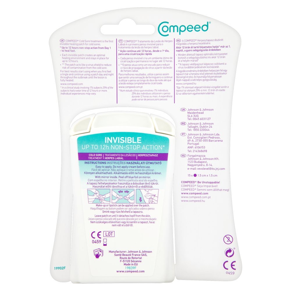 Compeed Invisible Cold Sore Patch, 15 patches Buy Online in UAE