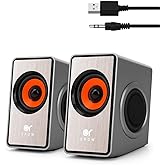 OR O R O W OROW Computer Speakers,12W Mini Desktop Speaker with Volume Control, 3.5mm AUX Speaker, USB Powered Laptop Speakers,Great for PC/Monitor/mac/iMac/Projector(S206)