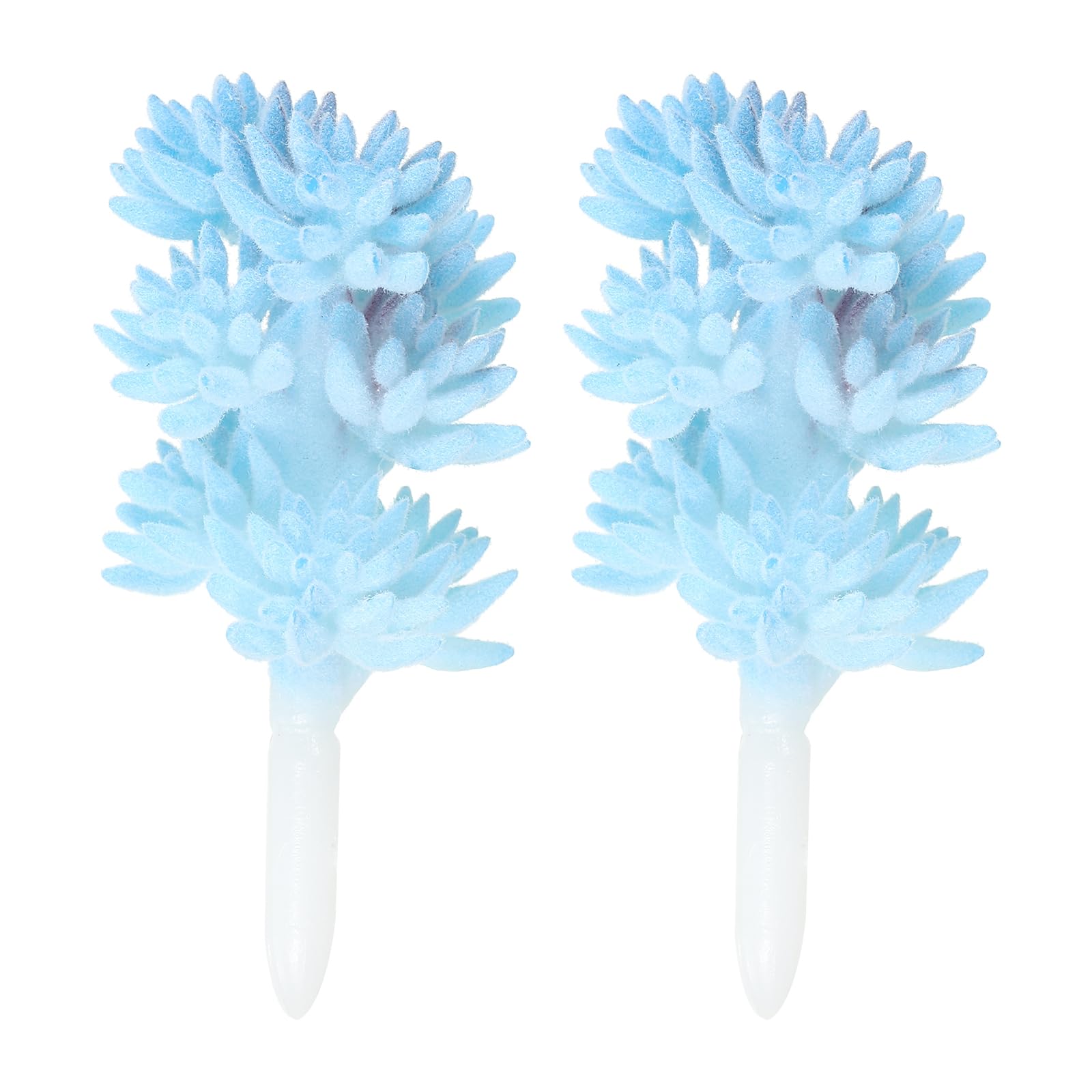 PATIKIL Artificial Succulent Plants, 2 Pack Fake Succulents Plant Unpotted Realistic Textured Succulents for Home Landscape Decoration, Blue