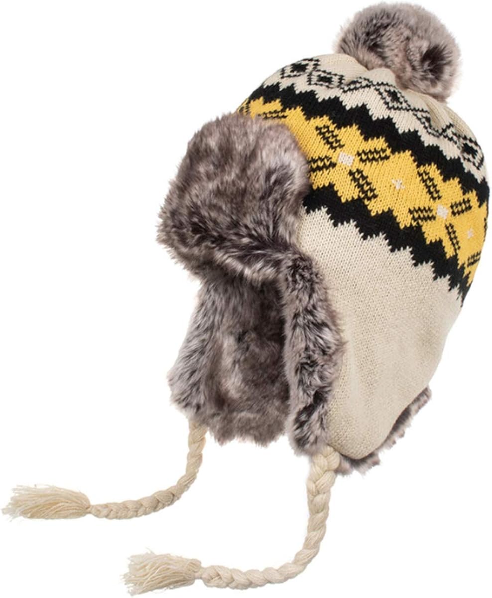 Womens Knit Peruvian Beanie Hat Winter Warm Wool Crochet Tassel Peru