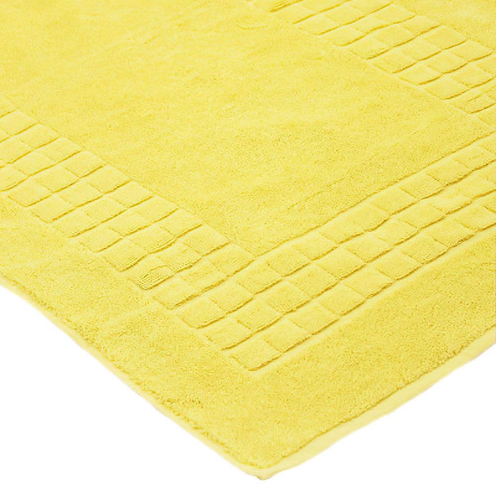 Linens Limited - Non Slip Bath Mat, Bathroom Accessory for Spa Experience, Soft and Luxurious, Egyptian Cotton, Super Absorbent Long Rug, Machine Washable (Yellow)