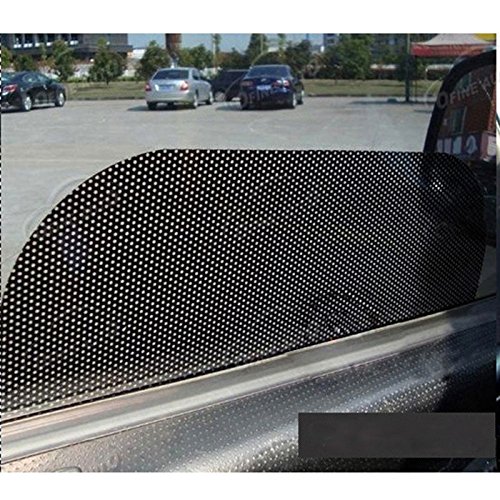 Leaftree 2 Pcs Black Car Rear Window Side Sun Shade Cover Block Static Cling Visor Shield Screen