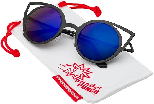 metal cut out cat eye sunglasses