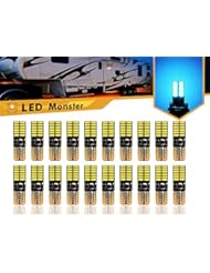 Automotive Parts and Accessories: LED Monster 20-Pack Ice Blue LED Light Bulbs RV Trailer 24-SMD T10 921 194 168 2825 12V Backup Reverse Interior Side Trailer (Ice Blue) - LED Monster