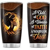 Sistabag - Coffee Tumbler For Black Women - Birthday, Mother's Day, Christmas Gifts For Women, Pride Tumbler For Woman (Child Of God, 20 Oz)