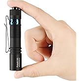ACEBEAM Pokelit AA Rechargeable Mini Flashlight with Clip, 550 High Lumens Pocket EDC Flashlight, Super Bright Small Flashlig