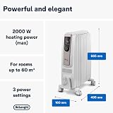 DeLonghi Dragon 4 TRDSX40820E.WB Oil Filled Radiator 2000W White Beige view 2
