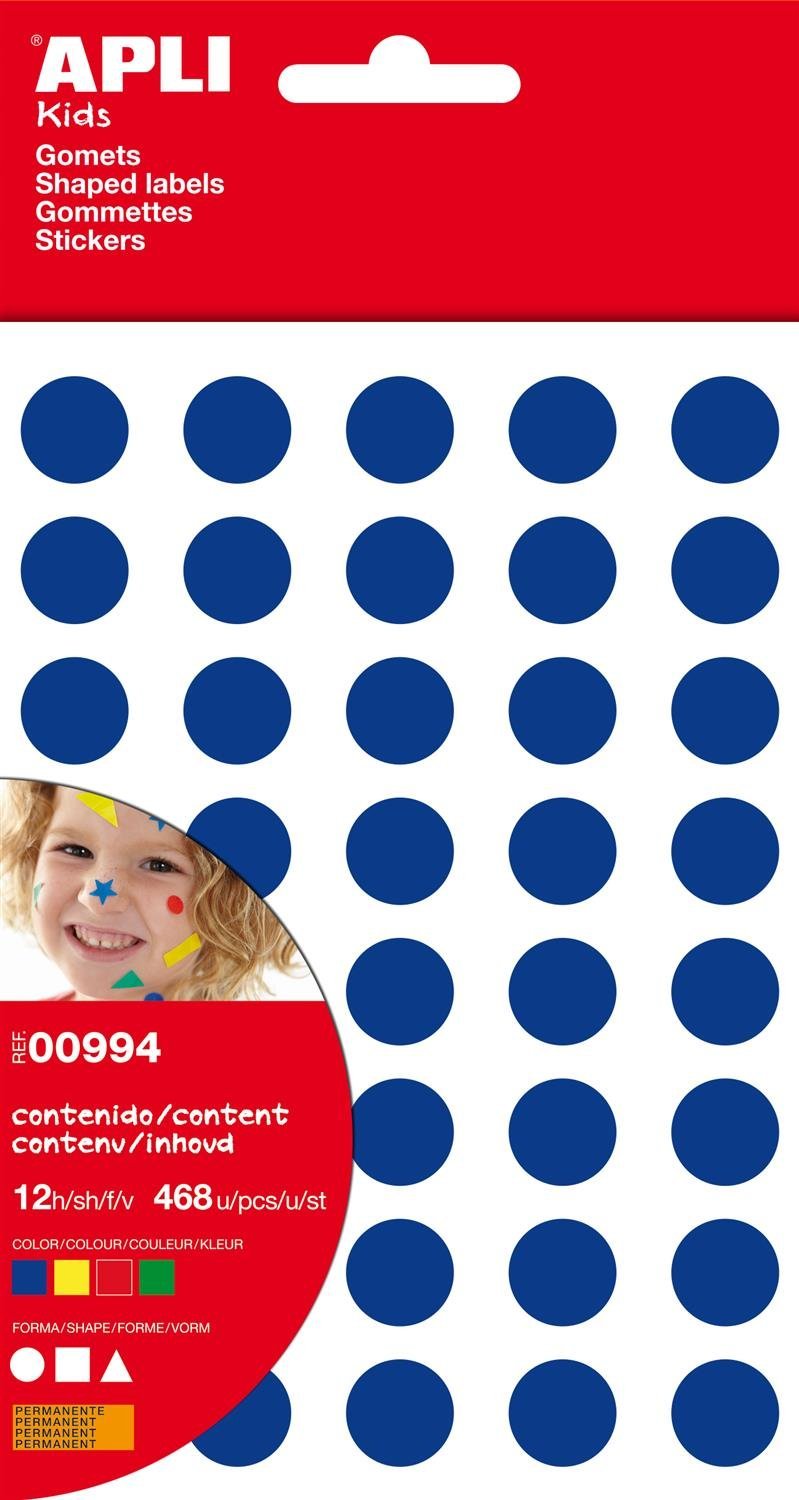 Apli 372237 Large Water-Based Geometric Shape Sticker (Pack of 12) — image 1