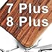 NeWisdom iPhone 8 Plus case Wooden, iPhone 7 Plus Case Wood, Shockproof Unique Hybrid Rubberized Cover [ Wood Over Rubber] Soft Real Wood Case for Apple iPhone 8Plus iPhone 7Plus – Sandalwood