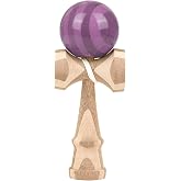 Bamboo Kendama, Traditional Japanese Skill Toy for Kids &amp; Adults (Purple) | Full-Size Classic Shape, Well-Balanced, Slick Finish, Extra String, Ideal for Hand-Eye Coordination Training and Gifting