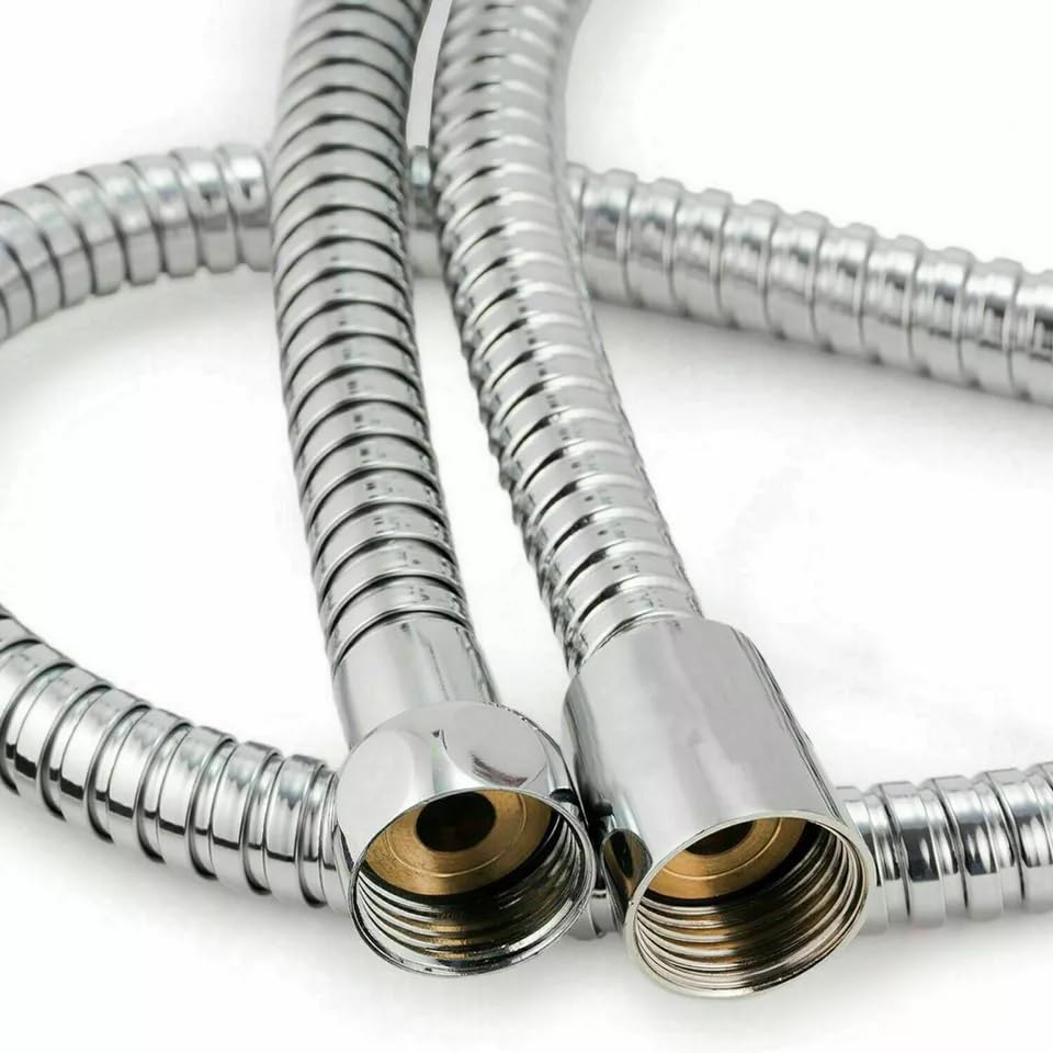 ARA CHOICE Large Bore 11mm Shower Hose | High-Flow Anti-Kink Chrome Hose | Stainless Steel & PVC | 1.5M