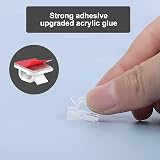 Minicoco Adhesive Cable Clips Outdoor Light Wire Cable Management 60 Clear Red view 4