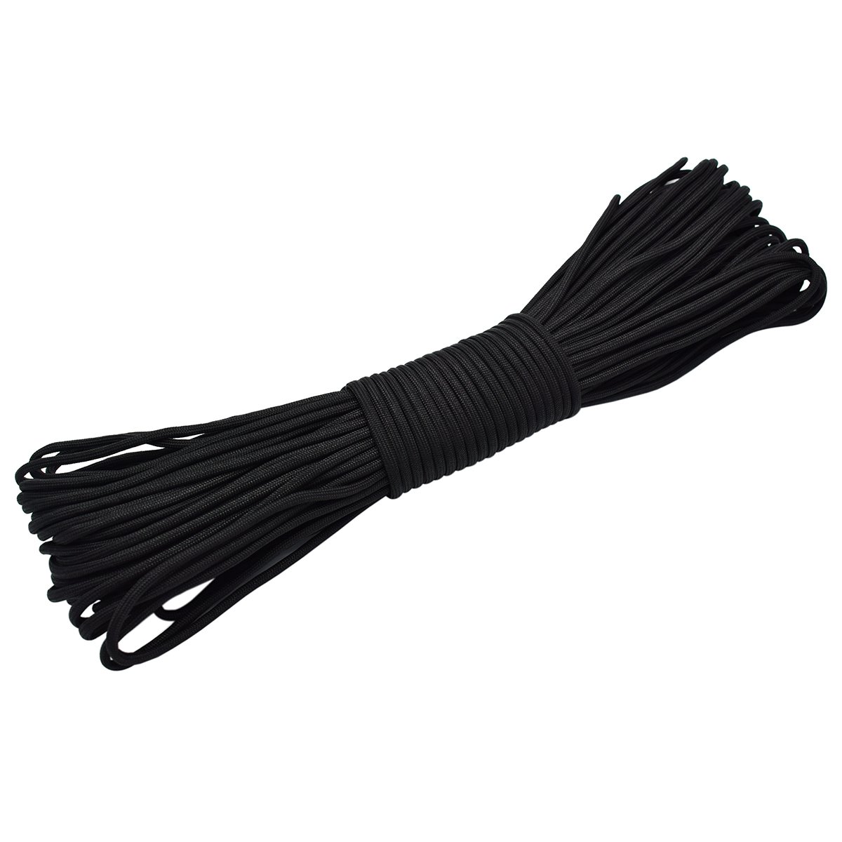 KEEJEA 550 Paracord 7 Inner Strands Mil Spec Type lll 100ft Parachute Cord (16# Black)