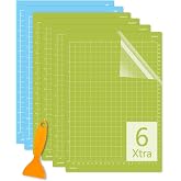 AUNKZL 6 Pack Cutting Mats 8.5x12in Compatible with Cricut Joy Xtra | Reusable, Sticky Grip, Light &amp; Standard Grip, For Crafts, Quilting, Sewing