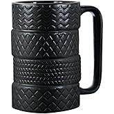 EPFamily Ceramic Tire Coffee Mug for Men Gifts from Daughter Son Novelty Tea Mug for Dad Birthday Christmas Holiday Housewarming Mechanic Gifts for Car Lovers