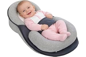 Tummy Time Pillow, Baby Wedge Pillow for Newborn, Reflux Breastfeeding Pillow for Comfortable Play & Feeding Support