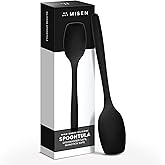 Misen Spoontula - Dishwasher Safe, Heat resistance, Nonstick Safe - Professional-Grade Versatile Kitchen Tool for Stirring, Spponging, Folding and Flipping - 4 Tools in One - Built to Last - Black