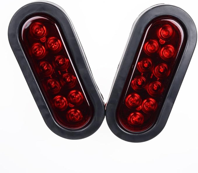 Amazon.com: 2pcs Stop Brake Tail Light w/Wiring Plug Rubber Mount