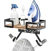 Ironing Board Holder Wall Mount, Iron Board Wall Hanger, Sewing, Laundry Room Organization, Black, T&V Shaped Space Saving Ir