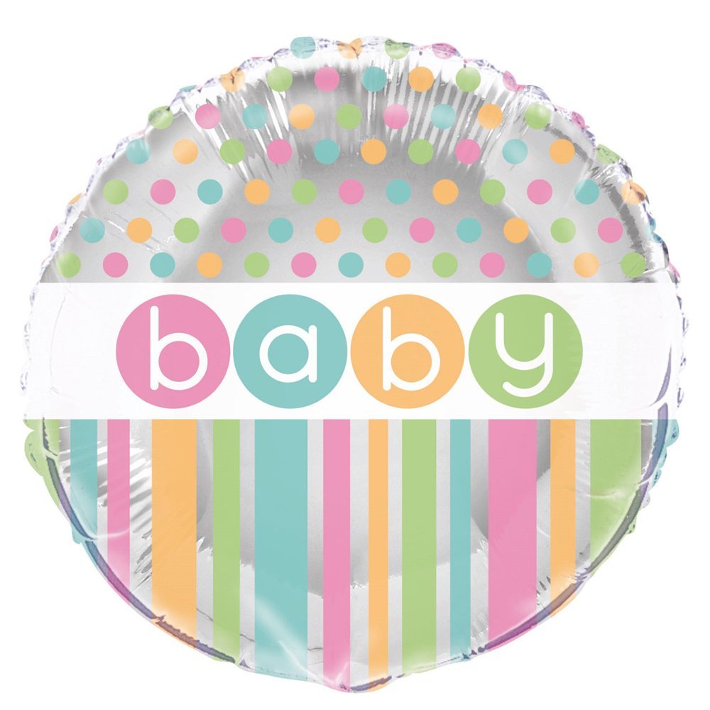 Unique Party 42372 - 18" Foil Pastel Baby Shower Balloon