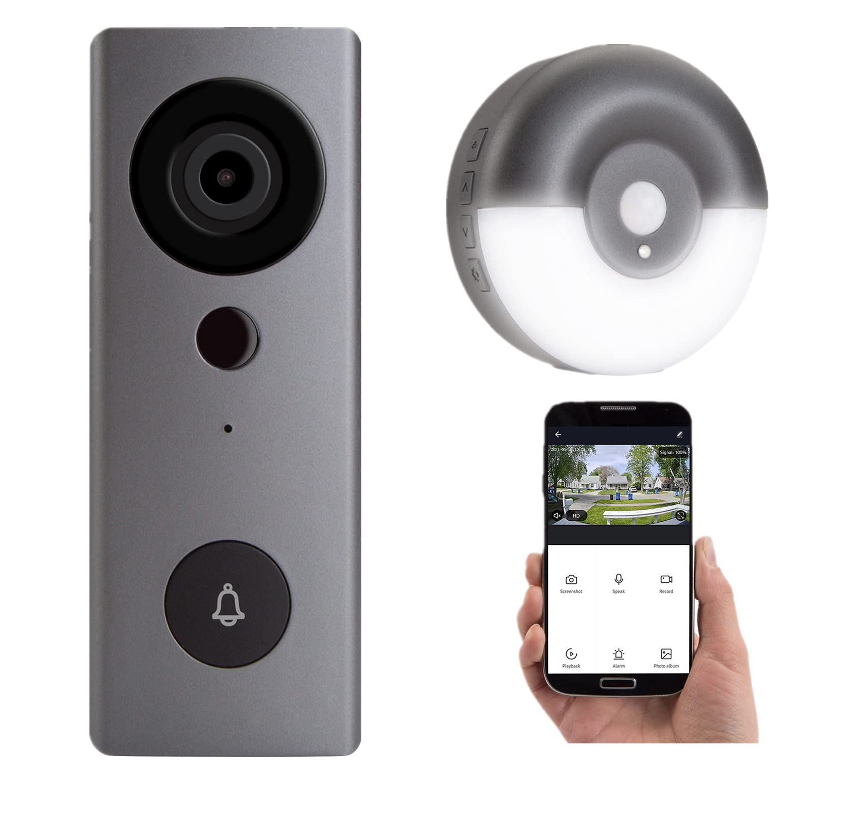 Photo 1 of 1080P WiFi Video Doorbell Camera,Work with Alexa, Google Home,Waterproof Camera with Motion Detection/Auto Light-up Chime/2-Way Audio, Night Vision Support 128G&Could Storage(Existing Wiring Required)