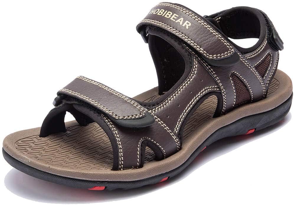 ziitop Mens Sandals OpenToe Leather Outdoor Hiking Sandals Athletic