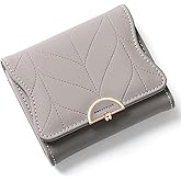 RNIEGA Leather Small Womens Wallet RFID Blocking Bifold Card Holder Cute Wallet for Woman with Zipper Coin Pocket