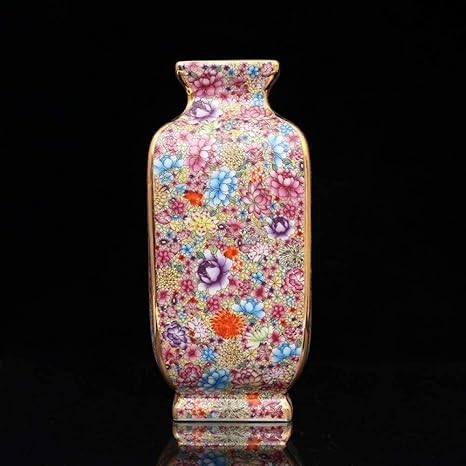 Amazon 花器 花瓶の装飾エナメルカラフルな花と鳥の広場花瓶アンティークホームデコレーション磁器の装飾コレクション 花器 インテリアボウル オンライン通販