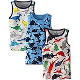 LeeXiang Toddler Boys' Tank Tops 3-Pack Sleeveless Tank Set