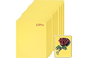 BETYTATTOO Tattoo Fake Skin - Tattoo Practice Skins 12Pcs Double Sides Fake Skin for Tattoo Supplies Tattoo Kit for Beginners and Experienced Tattoo Artists 6"x8"（0.1CM Thick） PATY4-12
