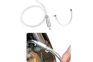 IHOTDER Car Brake Bleeder Hose with One Way Check Valve,Durable Brake Fluid Bleeder Hoses Replacement,Universal Brake Bleeder Tool Car Accessories for Car Motorbike Bike (1 Set)