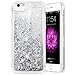 iPhone 6/6S/7/8 Case, Caka iPhone 6S Glitter Case [Tempered Glass Screen Protector] Bling Flowing Floating Luxury Glitter Sparkle TPU Bumper Liquid Case for iPhone 6/6S/7/8 (4.7
