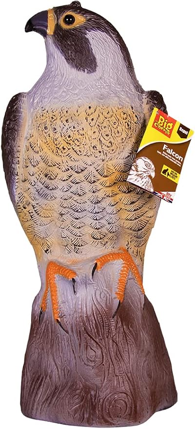 Defenders The Big Cheese Standing Falcon Life-like Deterrent Beige 14in