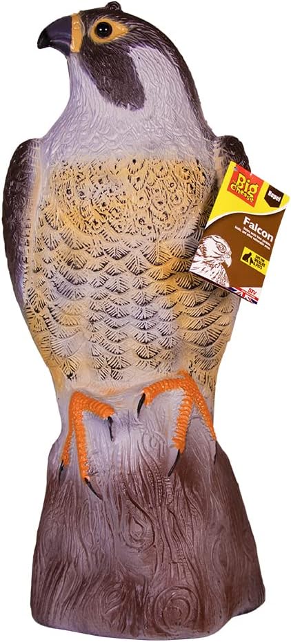 Defenders The Big Cheese Standing Falcon Life-like Deterrent Beige 14in