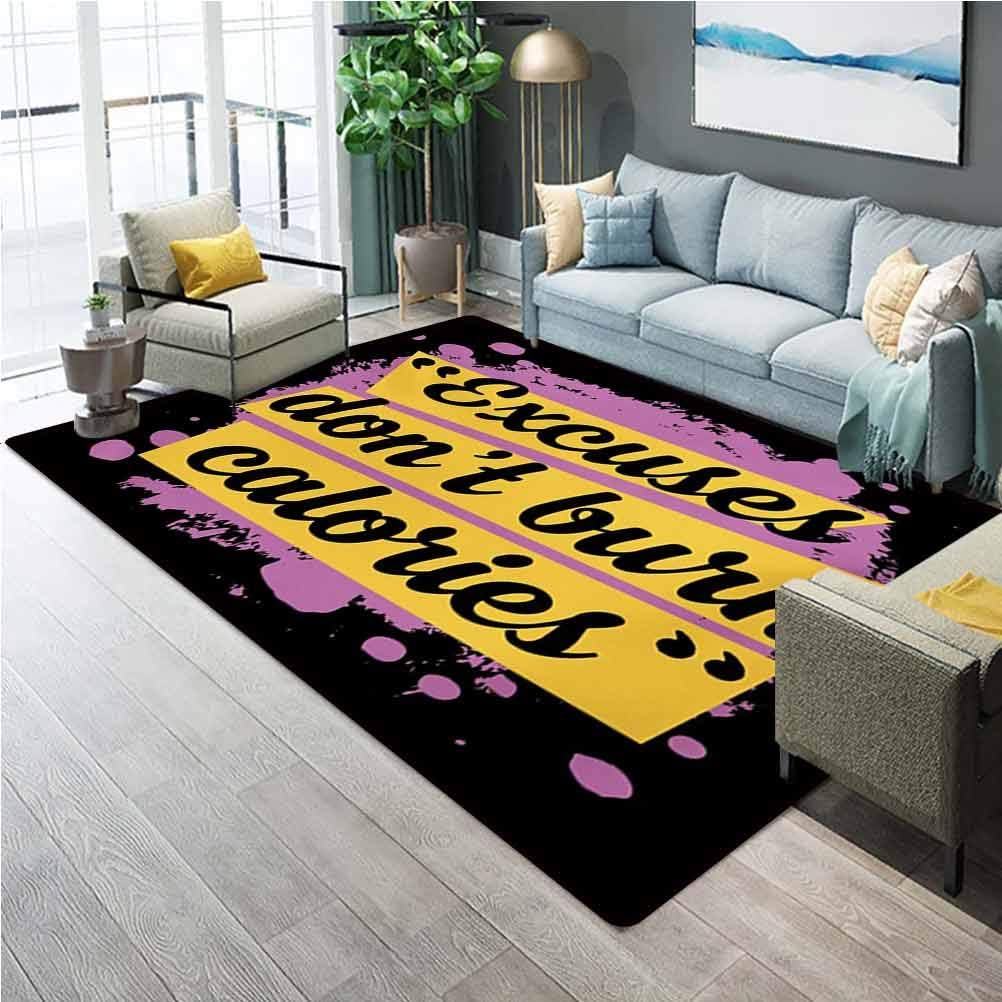Fitness Rugs for Living Room Bathroom Rugs and mats Sets Fitness Motivation Quote