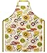 KINGO HOME Adjustable 100% Cotton Garden Cooking Women Kitchen Bib Aprons, with Pockets, Cotton Canvans, Machine Washable