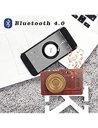 Eveyazi B9 Altavoz Bluetooth portátil también decoración con diseño único de cámara, llamada manos libres, tarjeta TF, línea AUX, FM y sonido 3D para iPhone, iPad, Android Smartphone y más