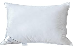 Eastwarmth Goose Feathers Down Pillow for Sleeping,Hotel Collection Queen Size Soft Bed Pillow,100% Cotton Cover Queen Size (