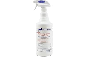 Farnam Flea Halt! Water-Based Flea & Tick Spray for Dogs Plus Citronella Scent, 40 fl oz