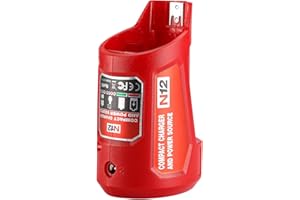 DONGPUCUN M12 Power Source Replacement for Milwaukee 12V Battery with with 2.1A Wall Plug, USB Port & DC 12V Outlet Portable Heated Jacket Battery Adapter for Milwaukee