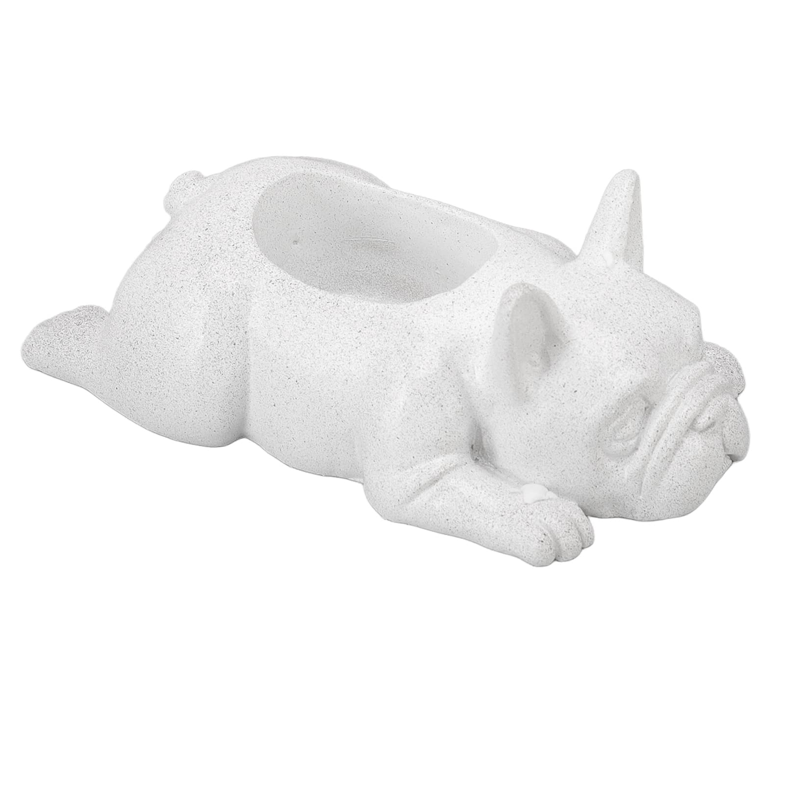 Small Succulent Pots, Mini Puppy Plant Planter French Bulldog Shape Desktop Plant Pot, Resin Dog Succulent Planter, Cute Dog Shape Flower Pot for Indoor Outdoor Home Office Desk Decoration