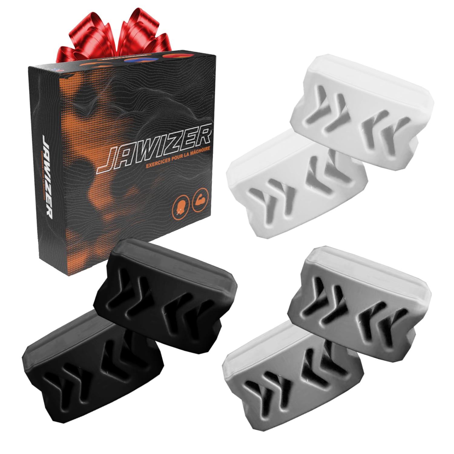 JAWIZER® | 6 Pieces A | To Strengthen and Sculpt Face & Facial Muscles | 3-Level Exercise Balls | Comfortable Silicone | Easy to Clean | OriginalCorner®