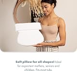TranquilBeauty Bath Pillow Waterproof Head Neck Support Suction Cups Ergonomic view 8