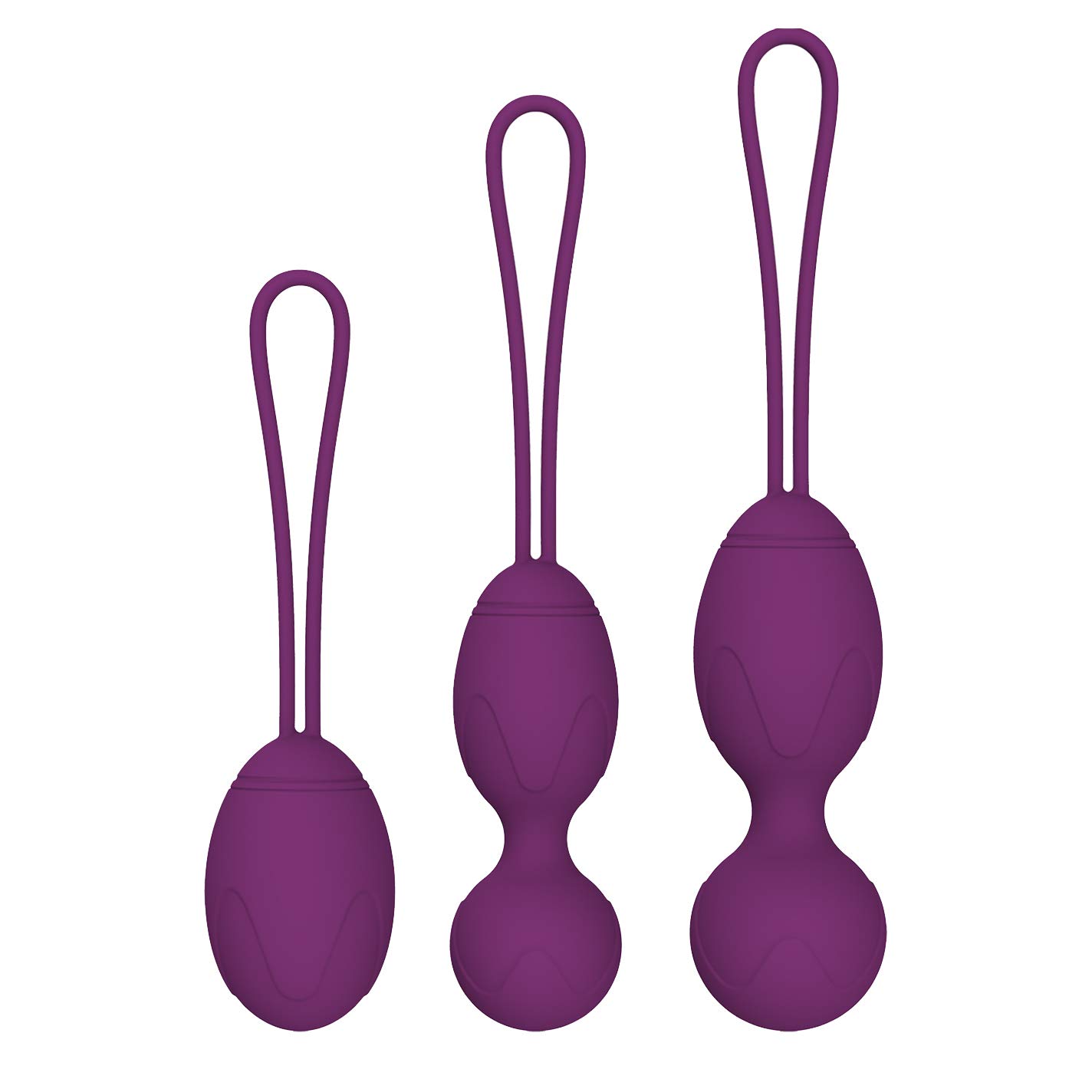 Kegel Exercise Weights - Bladder Control & Pelvic Floor Exercises, Training Kit for Women: Beginners & Advanced (Set of 3)
