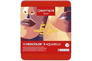 Caran d'Ache Box of 10 NEOCOLOR™ II Aquarelle Pastels 50 Years Portrait – Special Edition